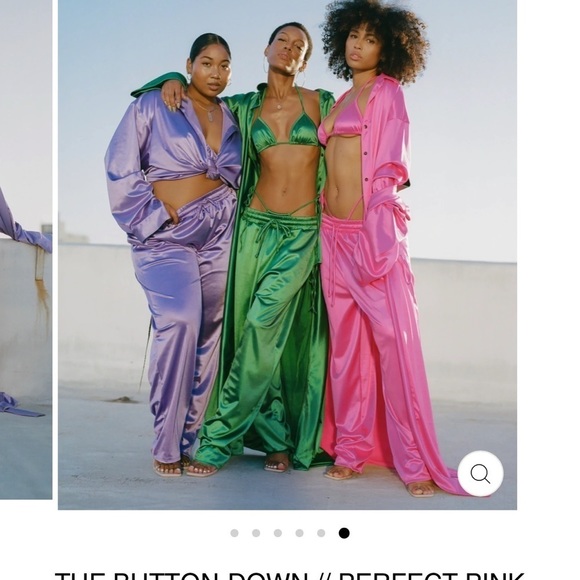 𝅺BARBIECORE Laina Rauma hot Pink pants Small club bed satin drawstring trouser - Picture 6 of 8